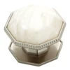 1-1/2 In. (38mm) Satin Nickel With Faux Capiz Insert Cabinet Knob