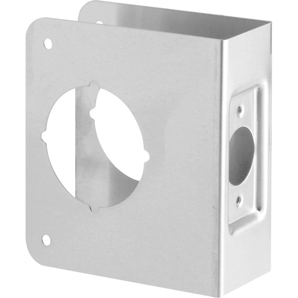 1-3/4 In. X 4-1/2 In. Thick Stainless Steel Lock And Door Reinforcer, 2-1/8 In. Single Bore, 2-3/8 In. Backset 1 1-3/4 In. X 4-1/2 In. Thick Stainless Steel Lock And Door Reinforcer, 2-1/8 In. Single Bore, 2-3/8 In. Backset