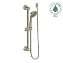 1-Spray Eco-Performance 4 In. Hand Shower With Slide Bar In Brushed Nickel -arbor Shop addd68f2d5f9d36f2ee9a18a76832fb4