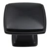 1-1/4 In. Matte Black Square Deco Cabinet Knobs (10-Pack)