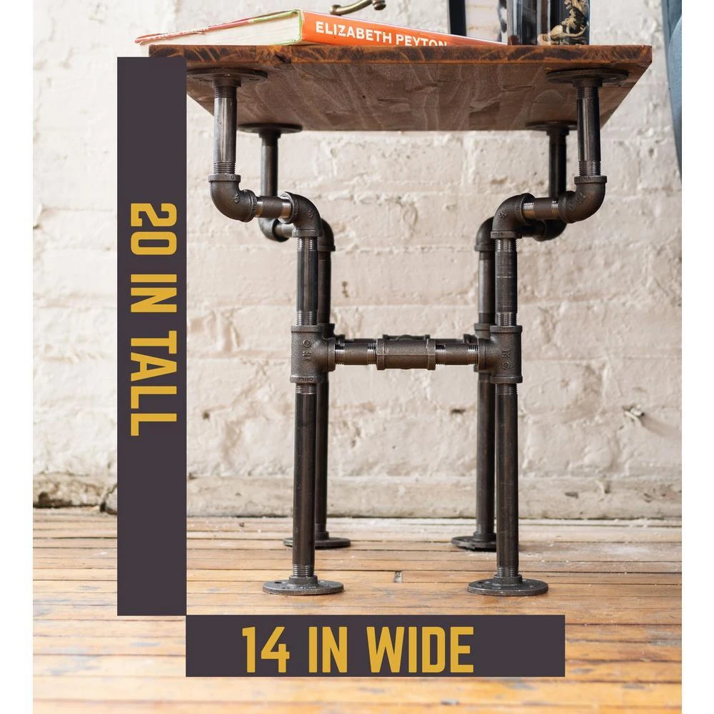 1/2 In. Black Pipe 10.5 In. W X 16/5 In. D X 19 In. H Streetlights Design End Table Kit 5 1/2 In. Black Pipe 10.5 In. W X 16/5 In. D X 19 In. H Streetlights Design End Table Kit - Image 5