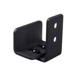 1.43 In. Black Steel U Shape Heavy-Duty Sliding Barn Door Floor Guide Hardware (Model 4)