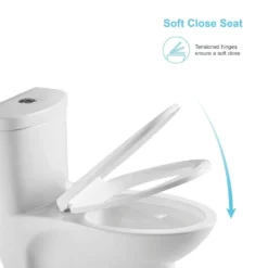 1-Piece 1.1 GPF /1.6 GPF Dual Flush High Efficiency Elongated Toilet In White Seat Included -arbor Shop afe61df22628bd491ee2c07a5117a3a3