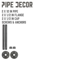 1/2 In. Black Pipe 12 In. L Wall Mounted Shelf Bracket Kit (2-Pack) -arbor Shop b6a167e4c8ef2ef7ab198e3c715b2cef