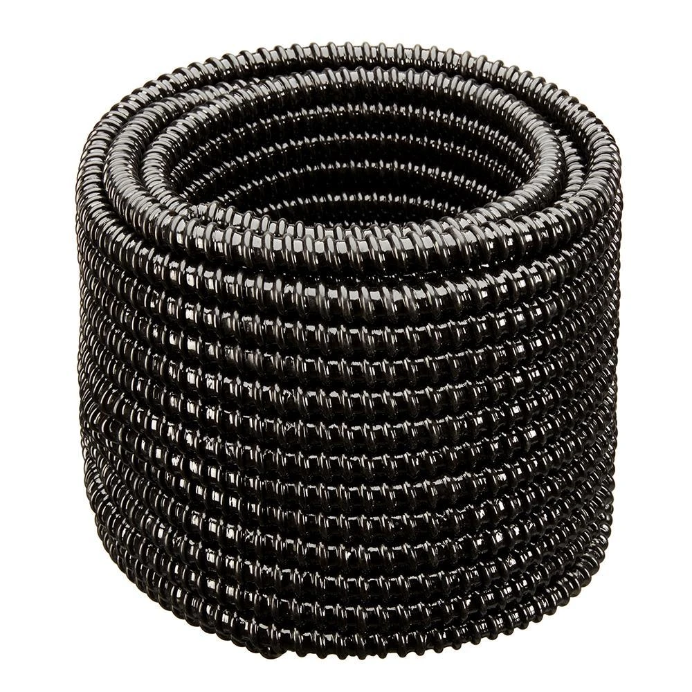 1/2 In. Dia X 100 Ft. UL Sizing Black Non Kink, Corrugated, Flexible PVC Pond Tubing 1 1/2 In. Dia X 100 Ft. UL Sizing Black Non Kink, Corrugated, Flexible PVC Pond Tubing