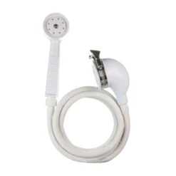 1-Spray 2 In. Single Wall Mount Handheld Shower Head In White