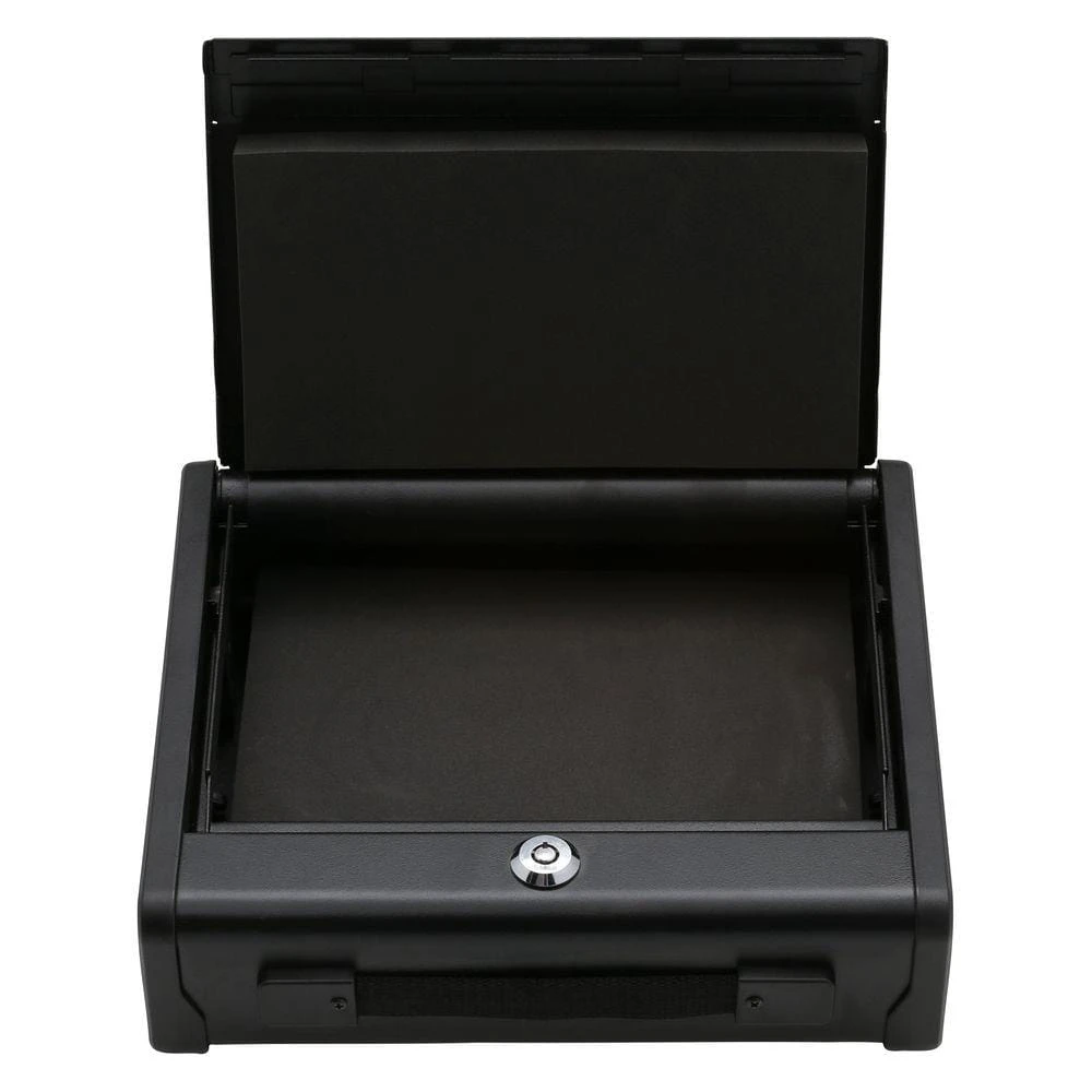 0.12 Cu. Ft. Portable Handgun Safe With Key Lock And Tether Cable 2 0.12 Cu. Ft. Portable Handgun Safe With Key Lock And Tether Cable - Image 2