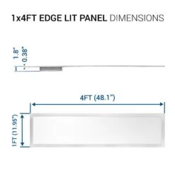 1 Ft. X 4 Ft. White Integrated LED Dimmable Edge Lit Panel, 4000K (4-Pack) 18 1 Ft. X 4 Ft. White Integrated LED Dimmable Edge Lit Panel, 4000K (4-Pack) -arbor Shop ba1c299e1a974f2aec5996907f6dc419