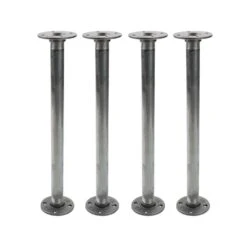 1 In. X 1.5 Ft. L Black Steel Pipe Flange Table Leg Kit (Set Of 4)
