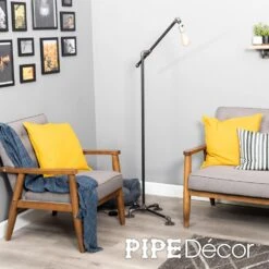 1/2 In. Black Steel Pipe 71 In. H Flexible Height Floor Lamp Kit -arbor Shop bafcf94ec35b7d7ddc7525ffdc60e8da