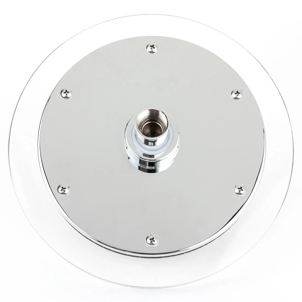 1-Spray 11.81 In. Single Wall Mount Fixed Rain Shower Head In Pink 4 1-Spray 11.81 In. Single Wall Mount Fixed Rain Shower Head In Pink - Image 4