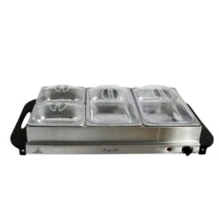 1.5 L Stainless Steel Warming Tray With 3 Crocks -arbor Shop bc2c73694cd336a00e03c97139ea2579