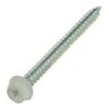 #8 X 1/2 In. White Stainless Steel Hex Head Gutter Sheet Metal Screw (25-Pack)