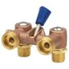 1/2 In. Brass MIP X MHT Front Operated Dual Washing Machine Valve