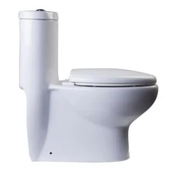 1-Piece 1.1/1.6 GPF Dual Flush Elongated Toilet In White -arbor Shop c0d3195bfa6035f87649e449346b23a4