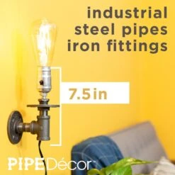 1/2 In. Black Steel Pipe 7.5 In. H Wall Sconce Lamp Kit 12 1/2 In. Black Steel Pipe 7.5 In. H Wall Sconce Lamp Kit -arbor Shop c142c603b5cd629e55bde6737a991a58