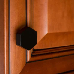 1-1/2 In. Matte Black Solid Hexagon Cabinet Drawer Knobs (10-Pack) -arbor Shop c18a3e984b4f62537aab7552781fd01f