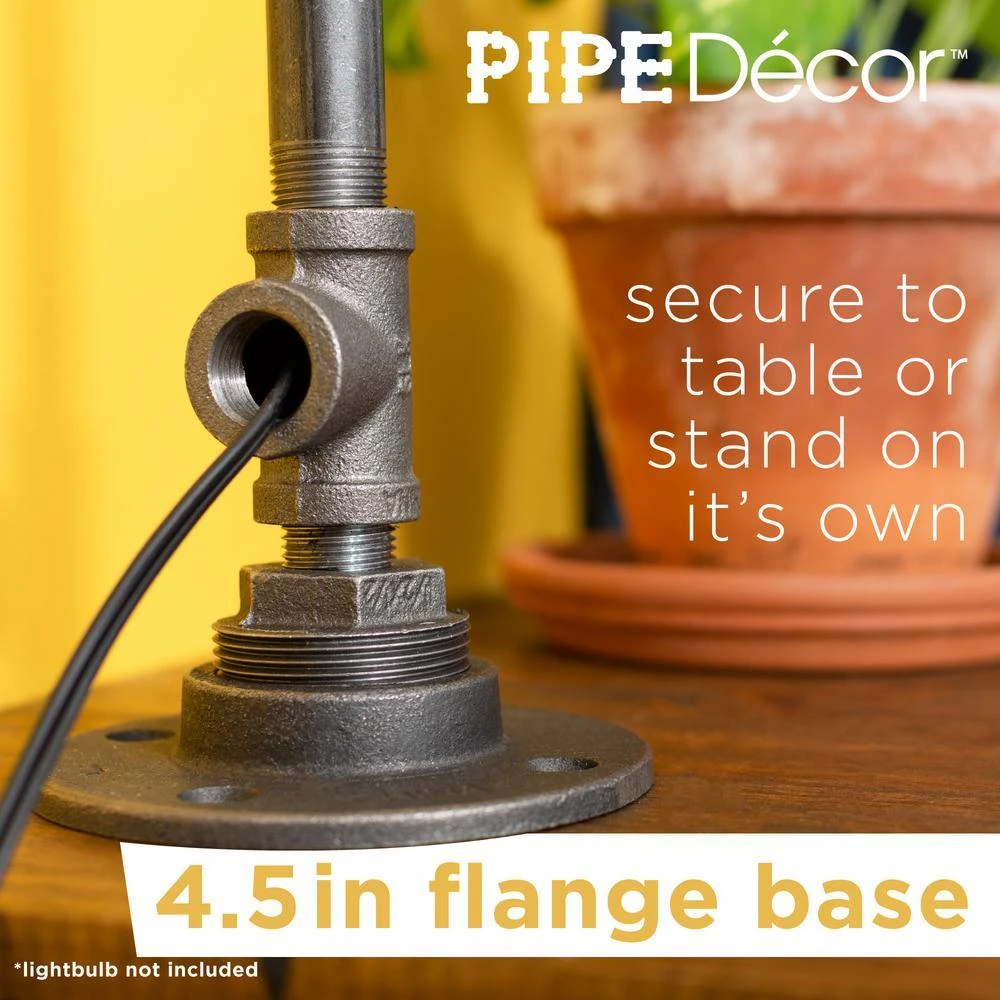 1/2 In. Black Steel Pipe 20.5 In. H Torch Style Lamp Kit 6 1/2 In. Black Steel Pipe 20.5 In. H Torch Style Lamp Kit - Image 6