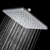 1-Spray 7.85 In. Single Wall Mount Fixed Rain Shower Head In Black
