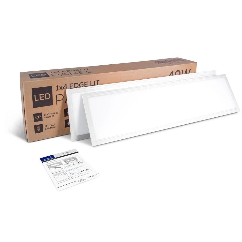 1 Ft. X 4 Ft. White Integrated LED Dimmable Edge Lit Panel, 4000K (4-Pack) 4 1 Ft. X 4 Ft. White Integrated LED Dimmable Edge Lit Panel, 4000K (4-Pack) - Image 4