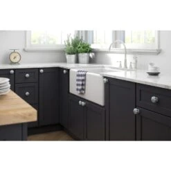 1-1/2 In. (38mm) Chrome And Gray Ceramic Melon Cabinet Knob -arbor Shop ca30992e529df170b1031e9dea3b6418