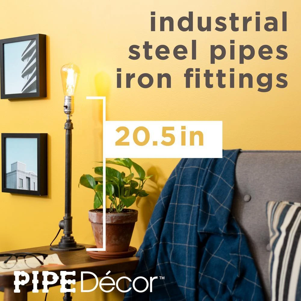 1/2 In. Black Steel Pipe 20.5 In. H Torch Style Lamp Kit 4 1/2 In. Black Steel Pipe 20.5 In. H Torch Style Lamp Kit - Image 4