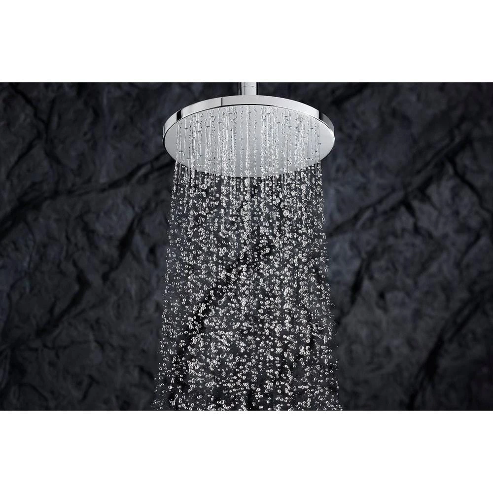 1-Spray 10 In. Single Ceiling Mount Fixed Rain Shower Head In Vibrant Polished Nickel 2 1-Spray 10 In. Single Ceiling Mount Fixed Rain Shower Head In Vibrant Polished Nickel - Image 2