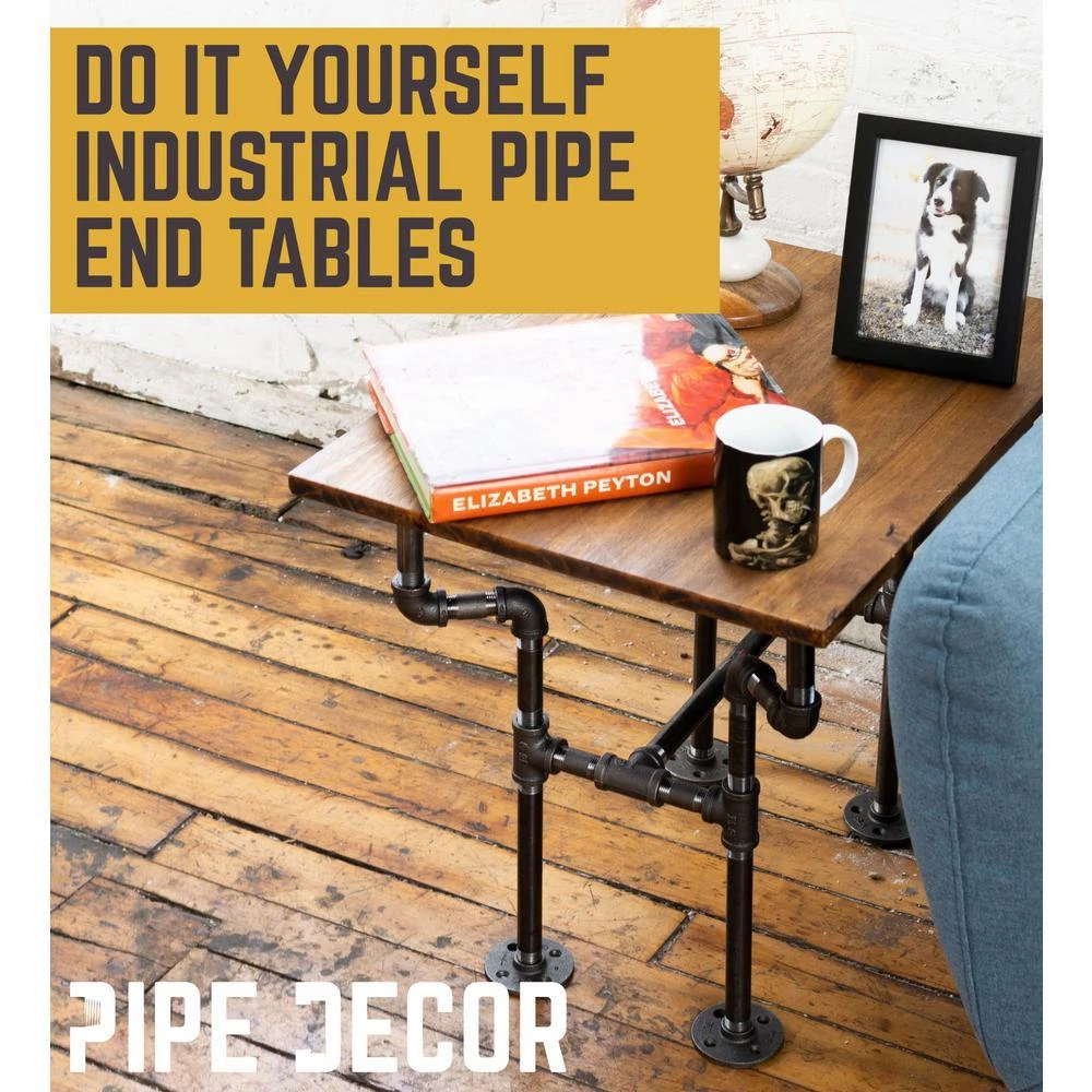 1/2 In. Black Pipe 10.5 In. W X 16/5 In. D X 19 In. H Streetlights Design End Table Kit 4 1/2 In. Black Pipe 10.5 In. W X 16/5 In. D X 19 In. H Streetlights Design End Table Kit - Image 4