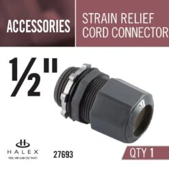 1/2 In. ACC Non-Metallic Strain Relief Cord Connector -arbor Shop cff4b7e05b7586471251ee22adf48c93