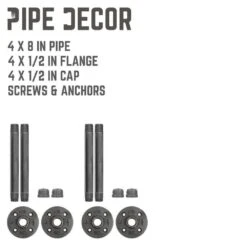 1/2 In. Black Pipe 8 In. L Wall Mounted Shelf Bracket Kit (4-Pack) 15 1/2 In. Black Pipe 8 In. L Wall Mounted Shelf Bracket Kit (4-Pack) -arbor Shop d0f230dcb261a313077ab077ebf81d63