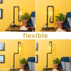 1/2 In. Black Steel Pipe 17.5 In. H Convertible Table Lamp Kit 13 1/2 In. Black Steel Pipe 17.5 In. H Convertible Table Lamp Kit -arbor Shop d287ae6c1e0e8928f11eec45b4a98d37