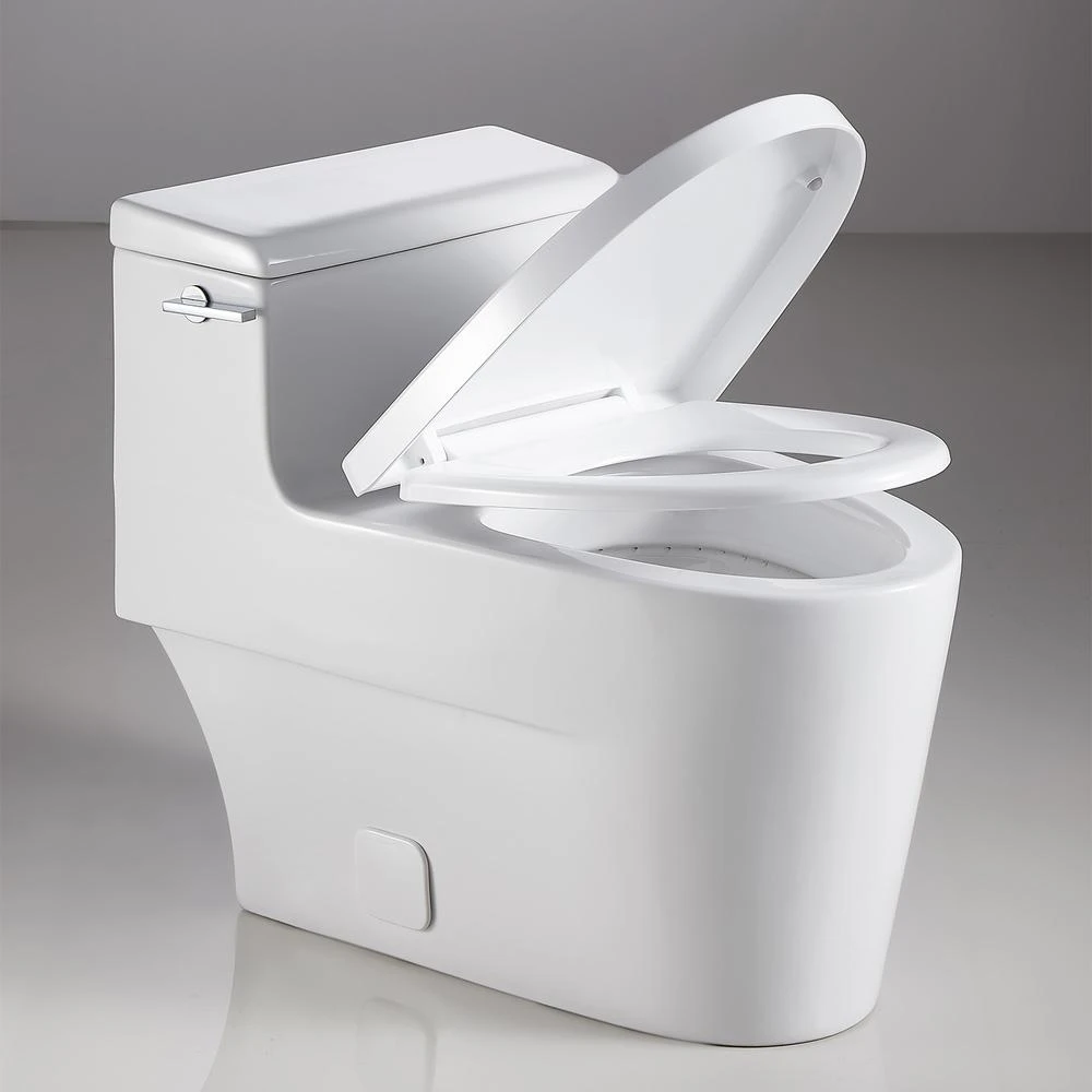0.8 GPF /1.28 GPF Dual Flush Ceramic Bowl Square Elongated Toilet Bowl Only In White 3 0.8 GPF /1.28 GPF Dual Flush Ceramic Bowl Square Elongated Toilet Bowl Only In White - Image 3