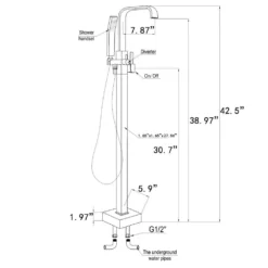 1-Handle Freestanding Floor Mount Roman Tub Faucet Bathtub Filler With Hand Shower In Antique Bronze 13 1-Handle Freestanding Floor Mount Roman Tub Faucet Bathtub Filler With Hand Shower In Antique Bronze -arbor Shop d5038790e76408ceca88a8d3337bb29f