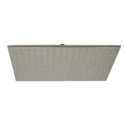 1-Spray 16 In. Single Ceiling Mount Fixed Rain Shower Head In Brushed Nickel