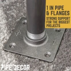 1 In. X 1 Ft. L Black Pipe Table Leg Kit With Square Flange (Set Of 4) -arbor Shop d63fa10b29ff69164c07702e9ca19522