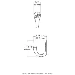 1-13/16 In. Matte Black Single Wall Hook (6-Pack) -arbor Shop d6433623a8af1fbd937c848ec9044ca3