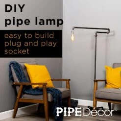 1/2 In. Black Steel Pipe 56 In. H Extended Arm Floor Lamp Kit 12 1/2 In. Black Steel Pipe 56 In. H Extended Arm Floor Lamp Kit -arbor Shop d6a5fe52b4a1b9c671396794dfc423bf