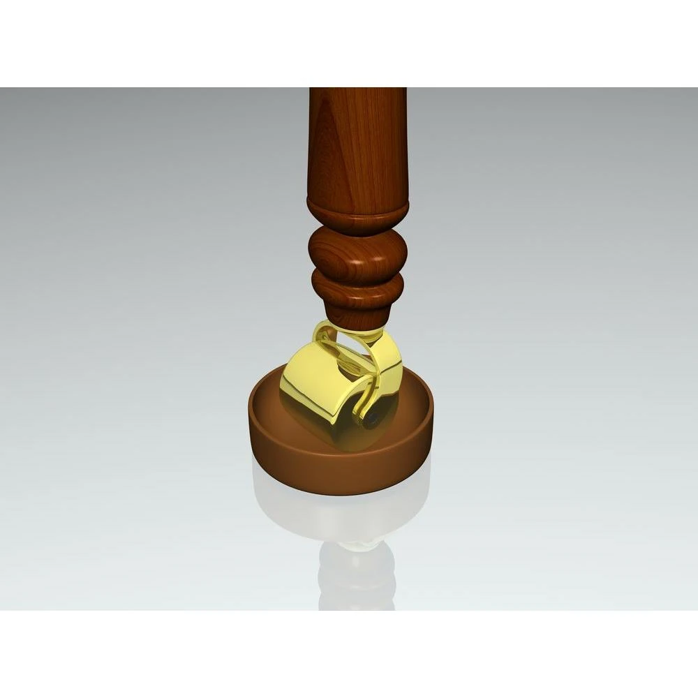 1-3/4 In. Caramel Furniture Wheel Caster Cups/Floor Protectors With Non Skid Rubber Grip (Set Of 4) 4 1-3/4 In. Caramel Furniture Wheel Caster Cups/Floor Protectors With Non Skid Rubber Grip (Set Of 4) - Image 4