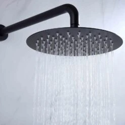 1-Spray Patterns With 1.5 GPM 10 In. Wall Mount Dual Shower Heads With Body Spray High Pressure In Matte Black -arbor Shop d80f7a7b9a55be796971430e28376dbd