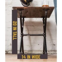 1/2 In. Black Pipe 14 In. W X 20.5 In. H Criss Cross Design End Table Kit -arbor Shop d837a061315383c13efd96368e9f6ef0