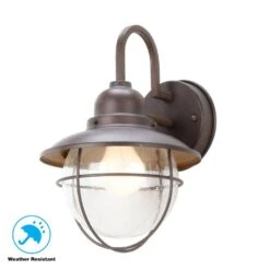 1-Light Brushed Nickel Outdoor Cottage Wall Lantern Sconce -arbor Shop d8541e2c14d86d6dfcd06b80ff1a11f9