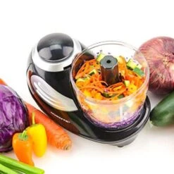 1.5-Cup Single Speed Black Mini Food Processor Chopping Blade, Mixer, Shredding/Slicing Disc -arbor Shop d86d4c6b6d9bfe5a45930aa7f8037128