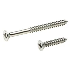 #9 X 1 In. And #9 X 2-1/4 In. Phillips Flat-Head Satin Nickel Door Hinge Wood Screw Kit (21-Pack)