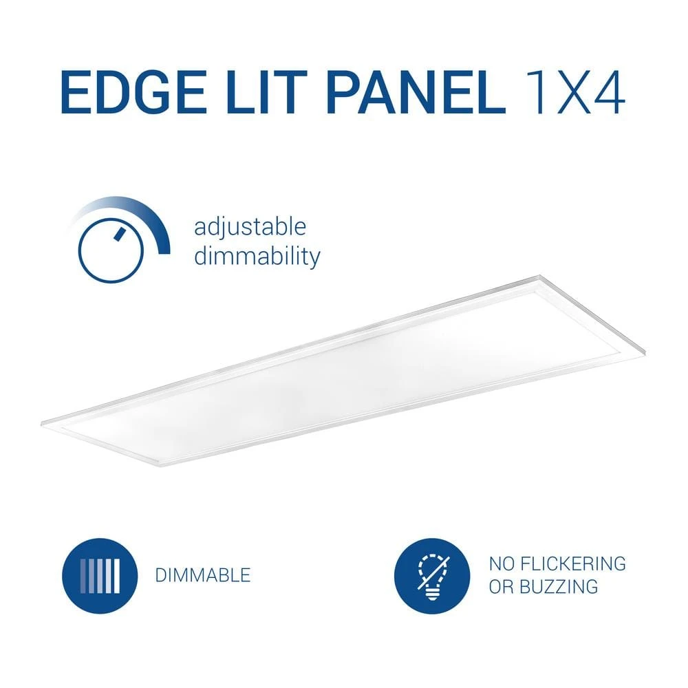 1 Ft. X 4 Ft. White Integrated LED Dimmable Edge Lit Panel, 4000K (4-Pack) 7 1 Ft. X 4 Ft. White Integrated LED Dimmable Edge Lit Panel, 4000K (4-Pack) - Image 7