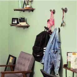 1/2 In. Black Steel Pipe Wall Hook Kit (4-Pack) 15 1/2 In. Black Steel Pipe Wall Hook Kit (4-Pack) -arbor Shop d9b8397fe45682ee4d29a0a43fab2045