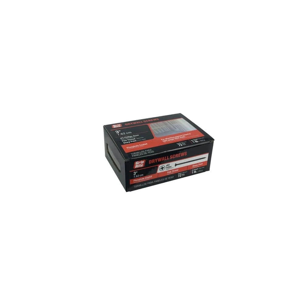 #8 X 3 In. Philips Bugle-Head Fine Thread Drywall Screws (1 Lb.-Pack) 2 #8 X 3 In. Philips Bugle-Head Fine Thread Drywall Screws (1 Lb.-Pack) - Image 2