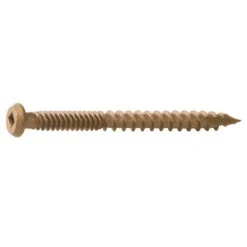 #9 X 3 In. Coarse Brown Polymer-Plated Steel Star-Drive Bugle Head Composite Deck Screws (5 Lb. Pack)