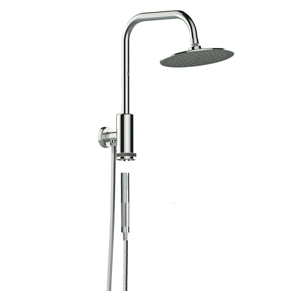 1-spray 8 In. Dual Shower Head And Handheld Shower Head With Low Flow In Brushed-Nickel 6 1-spray 8 In. Dual Shower Head And Handheld Shower Head With Low Flow In Brushed-Nickel - Image 6