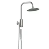 1-spray 8 In. Dual Shower Head And Handheld Shower Head With Waterfall In Chrome