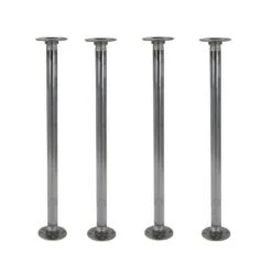 1 In. X 2.5 Ft. L Black Steel Pipe Flange Table Leg Kit (Set Of 4)